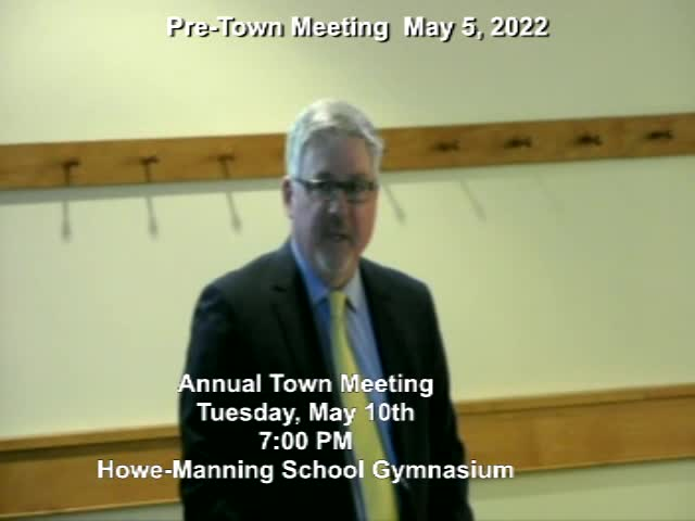 Thumbnail image for Pre-Town Meeting (21 Mins.)